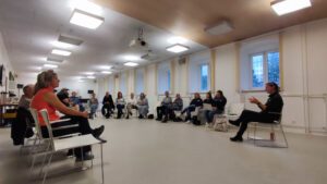 Zusammen diskutierten die Workshopteilnehmer über Erfahrungen und Herausforderung in der grenzüberschreitenden Zusammenarbeit. Foto: Helena Hnojská