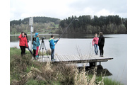  - "Camp Fokus 2014 (43)": links  mit den FilmemacherInnen (v.l.) Mona Ortner, Bianca Drexler, Franziska  Kern, Johannes Zeindl, Jennifer Lo Conte und Viktoria Rosenberger.