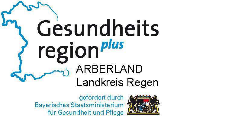 Logo Förderung Gesundheitsregion plus. Logo: StMGP