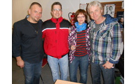  -  Thomas und Daniela Berthauer mit Werner Schmidbauer und Martin Kälberer beim Konzert in Bayerisch Eisenstein, Foto: Berthauer