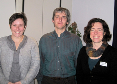  - Referent Martin Baierl und die  KoKi-Mitarbeiterinnen Kathrin Binder links und Elisabeth Mies rechts. Foto: KoKi/Landratsamt Regen