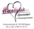 Herzlichst Geschenke Regen Logo