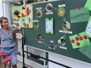 Julia Kopp zeigte, dass sich die SVE-Kinder ausführlich mit dem nützlichen Marienkäfer beschäftigt haben. Foto: Heiko Langer/Landkreis Regen