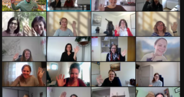 Der Screenshot zeigt die Teilnehmer des Onlineaustauschs. Foto: Kreuzer/Landkreis Regen