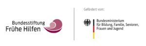 Logo Bundesstiftung Frühe Hilfen, Bundesministerium für Familie, Senioren, Frauen und Jugend