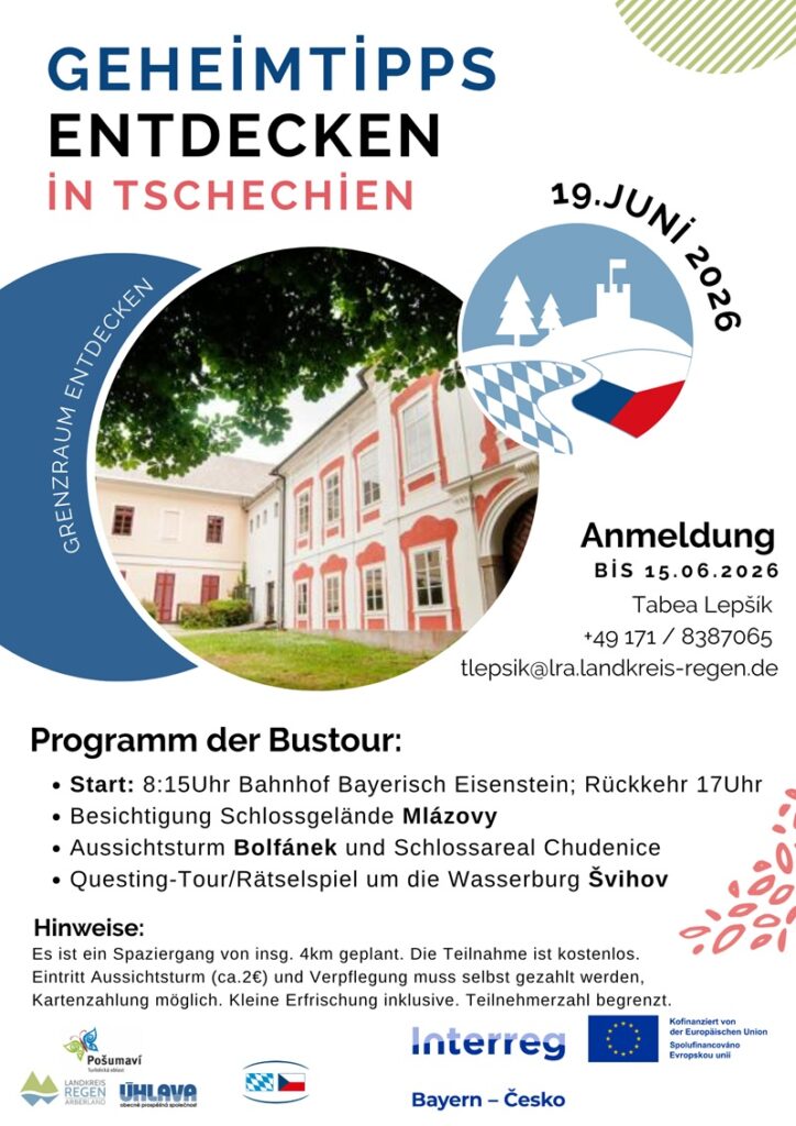 Plakat Programm Geheimtipps entdecken in Tschechien