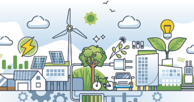 Energie und Klimaschutz. Foto: Stadt-Umwelt-AdobeStock_543285208-©VectorMine.ai