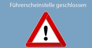 Die Führerscheinstelle ist drei Tage lang geschlossen.