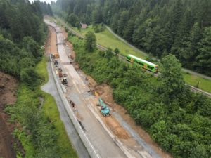 Unser Bild zeigt die Baustelle der Bundesstraße 11. Foto: Süß, Staatliches Bauamt