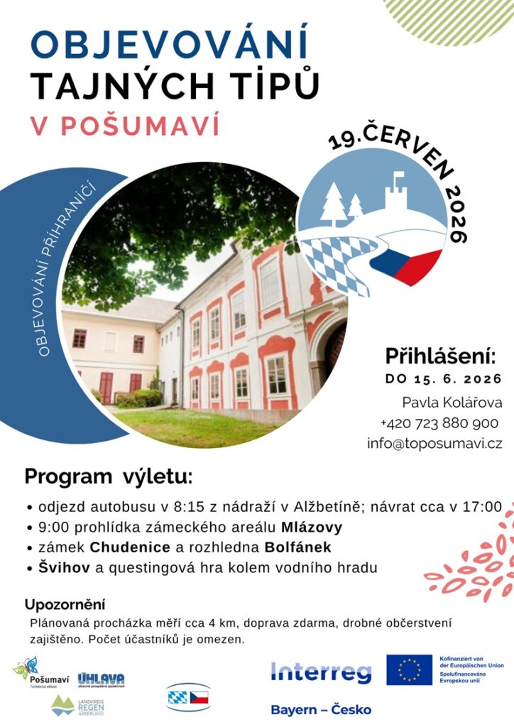 Plakat Programm Geheimtipps entdecken in Tschechien - tschechisch