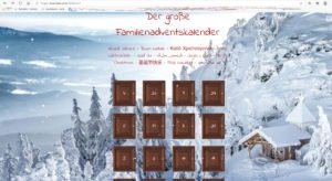 Im Internet gibt es einen Adventskalender aus dem Landkreis Regen. Screenshot: Langer/Landkreis Regen